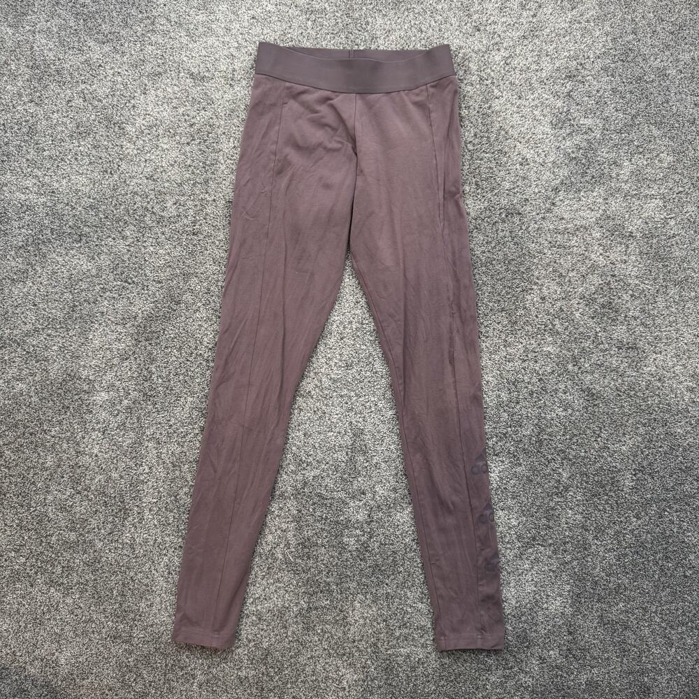 Adidas Leggings Womens Small Purple High Rise Yoga Pants Athletic Gym Stretch